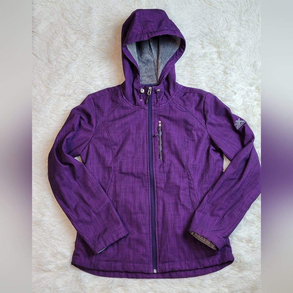 ZeroXposur Women's Lightweight Hooded Soft Shell Jacket - Size S Purple